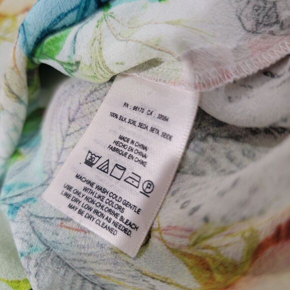 Leifsdottir Womens Top Size 14 Silk Floral Bohemian Fairy Peasant Art To‎ Wear - Picture 7 of 7